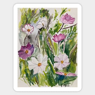 Cosmos Flowers Sticker